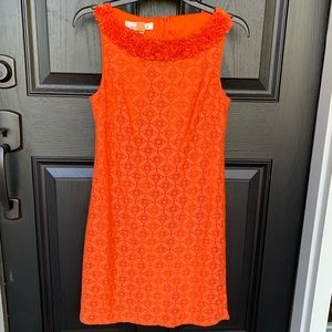 Orange sleeveless dress size four